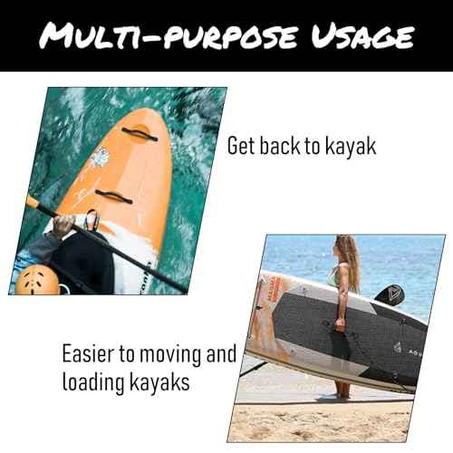 NEW-Vi 4PCS Kayak Carry Handles, Kayak Handles with 6 C-Shaped Buckles, Kayak Replacement Handles, Kayak Handle Replacement, Lifetime Kayak Accessories, Kayak Pull Handle, Carry Handle Mount