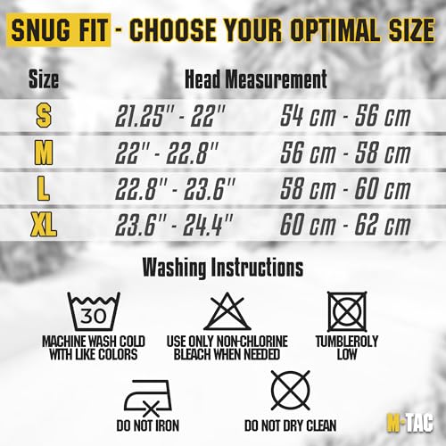 M-Tac Fleece Watch Cap - Tactical Beanie Hat Winter Skull Cap with Slimtex