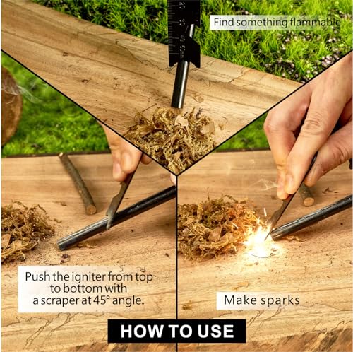 Fire Starter Survival Tool Kit with Ferro Rod Paracord Lanyard & Multi-Tool - Variation 1