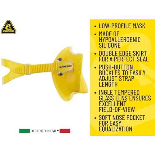 Cressi Scuba Diving Snorkeling Kit - Freediving Mask & Dry Snorkel - F1 & Supernova Dry: Designed in Italy