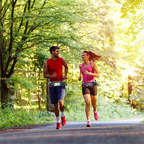 LUREMADE Hydration Running Belt with Water Bottle Holder for Men Women Hiking Fanny Pack Walking Waist Pack for iPhone Phone Carrier Holder Marathon Runner Water Pouch for Jogging Cycling, Black