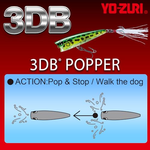 Yo-Zuri 3DB Popper Floating Lure 3 Inch Prism Crown Variation