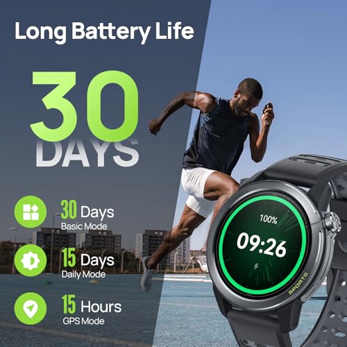 Mibro GS Active2 Running GPS Watch with 46mm AMOLED, Lightweight and 15-Day Battery, Supports Training Guidance and Dual-Band GNSS, 150+ Sport Modes (Dark Gray)