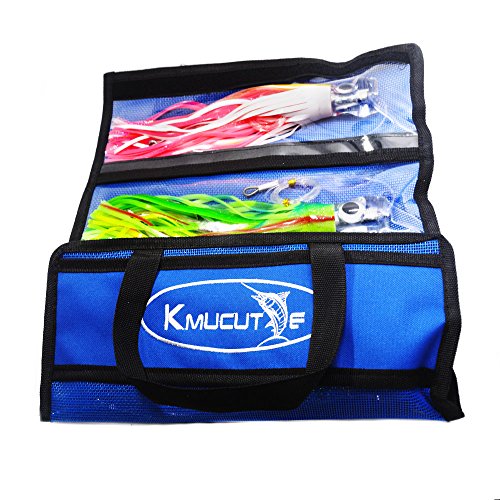 Big Game Fishing Lure Set 11 Inch Marlin Tuna Dolphin Sailfish Shark with Hooks & Bag - Deep Sea Trolling Baits