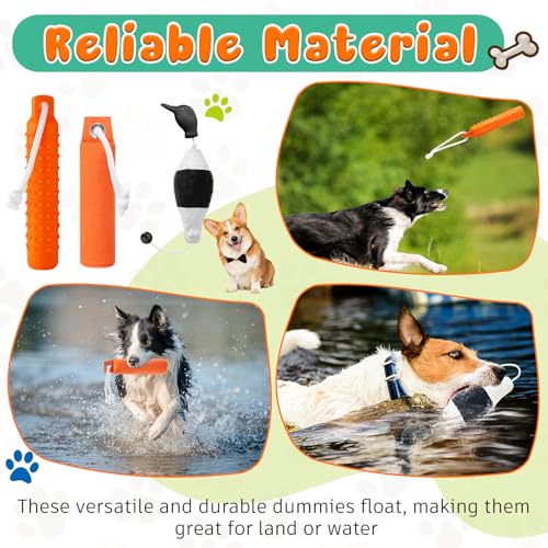 Dog Training Dummy Set with Canvas and Float Toys - Bright / Black & White Dove Variation