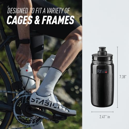 Elite Fly Tex Cycling Water Bottle 750ml Opal Ultra-Light BPA-Free Sports Bottle