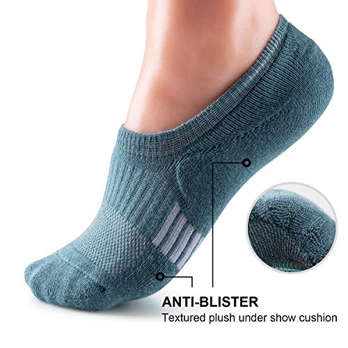 Gonii Women's No Show Athletic Ankle Socks - Cushioned Running Low Cut, 8-10 / 5 Pairs, Quotidian Colors