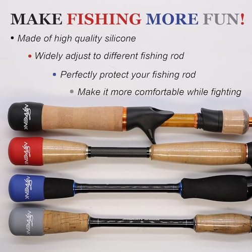 Large Silicone Fishing Rod Butt Cushion 1.38in End Cap for 1.18-1.34in Rods - 8 Colors