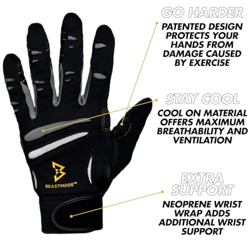 Bionic Women's Beastmode Full Finger Workout Gloves - Medium