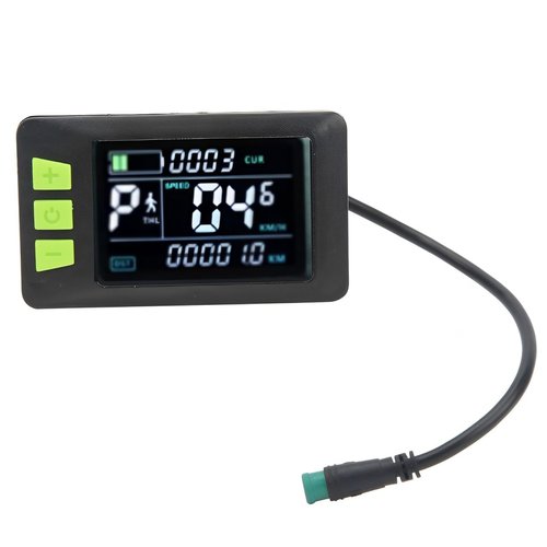 Topyond Ebike LCD Display, 24v 36v 48v 60v E Bike Display Meter Control Panel, ABS Material 5 Pin Electric Bike Parts, 22.5mm Diameter LCD Display Meter