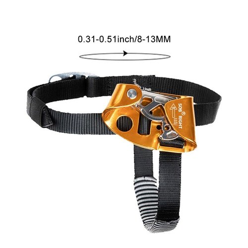 Vobumix Climbing Foot Ascender Right Left Foot Climbing Quick-Step Foot Ascender Riser Mountaineering Outdoor Safety Protective Equipment