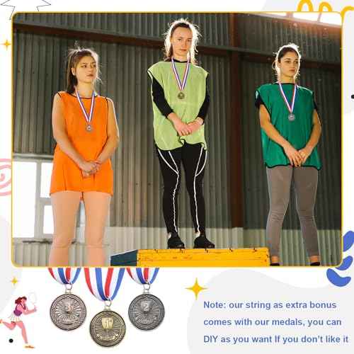 Award Medals 1st 2nd 3rd Place Medals Metal Winner Trophy Awards Gold Silver Bronze Prizes for Sports Competitions Party, 2 Inches