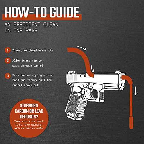 Ultimate Rifle Build Gun Snake for .223 5.56mm/.22/9mm/.380/12 GA/.30/.308/.44 Cal and More | Compact Gun Cleaner Rope