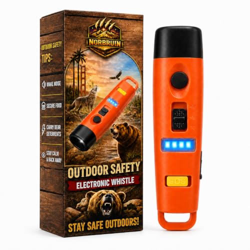 Rechargeable Electronic Safety Whistle with SOS Mode & 128 dB Alert for Hiking Camping