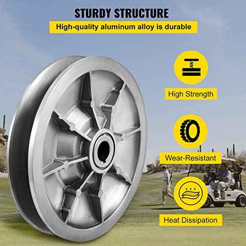 Vevor Supsuper Golf Cart High Torque Driven Clutch for Club Car DS & Precedent 1997 to Up Club Car 4-Cycle Gas Golf Cart Model, Silver