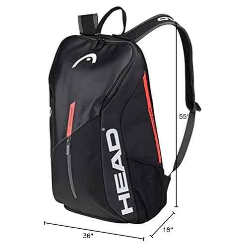 HEAD 2022 Tour Team Backpack, Black/Orange