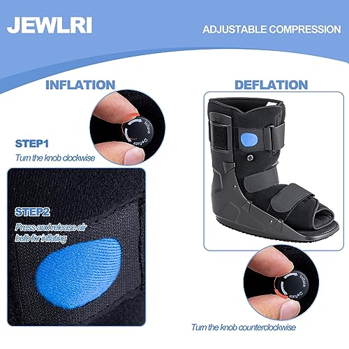 Walking Boot for Sprained Ankle - Short Air Fracture Boot, Large Size
