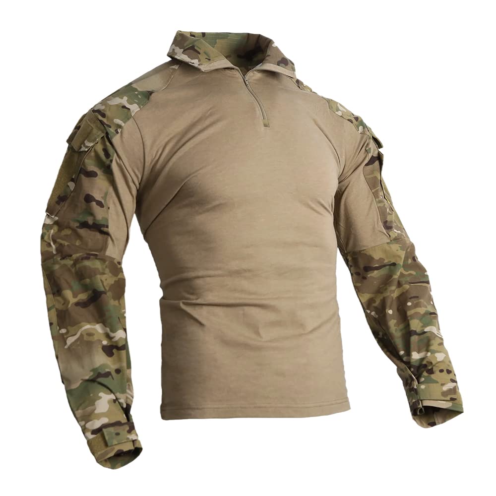 EMERSONGEAR Upgraded Version G3 Combat Shirt,Tactical Hiking Hunting Fishing Long Sleeve Camo Shirts for Men