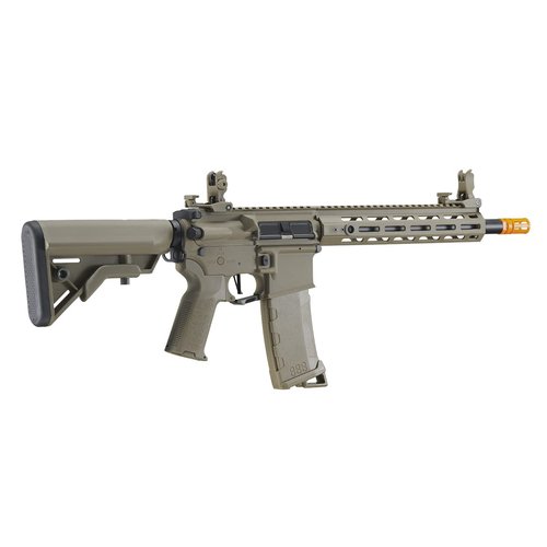Lancer Tactical Gen 3 Lightweight Durable Polymer M4 Airsoft MLOK AEG w/High Speed Mid Cap with Programmable Fast Trigger (ETU & MOSFET)