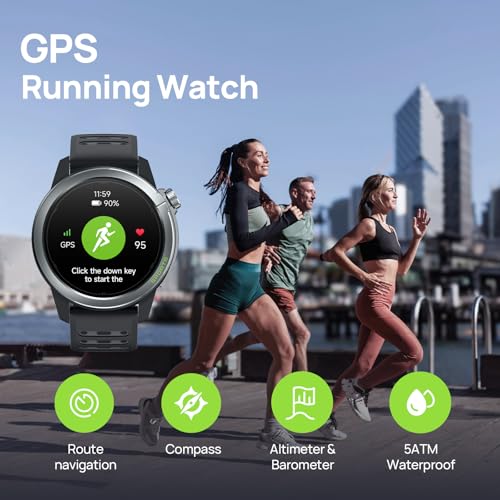 Mibro GS Active2 Running GPS Watch with 46mm AMOLED, Lightweight and 15-Day Battery, Supports Training Guidance and Dual-Band GNSS, 150+ Sport Modes (Dark Gray)