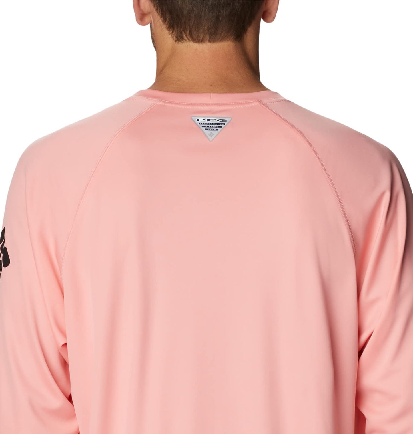 Columbia Men's Terminal Tackle Long Sleeve Fishing Shirt, Sorbet/Black Logo, X-Large