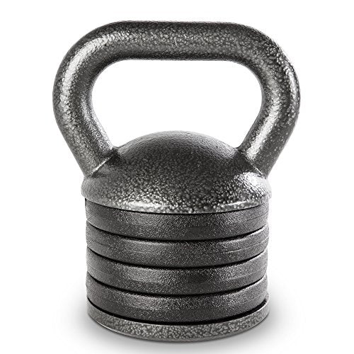 Adjustable 20lb Kettlebell Handle Set for 1-Inch Plates, Up to 50lb Capacity