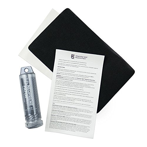 GEAR AID Wetsuit Repair Kit with Neoprene Patch, Fix Seams and Tears, Black, 6¡± x 10"