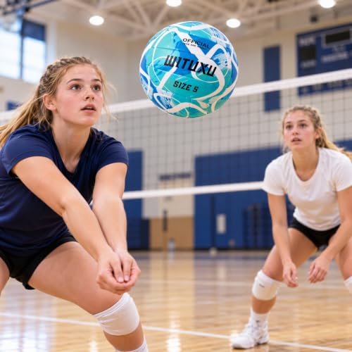 Blue Official Size 5 Volleyball Soft Touch Indoor & Outdoor Play