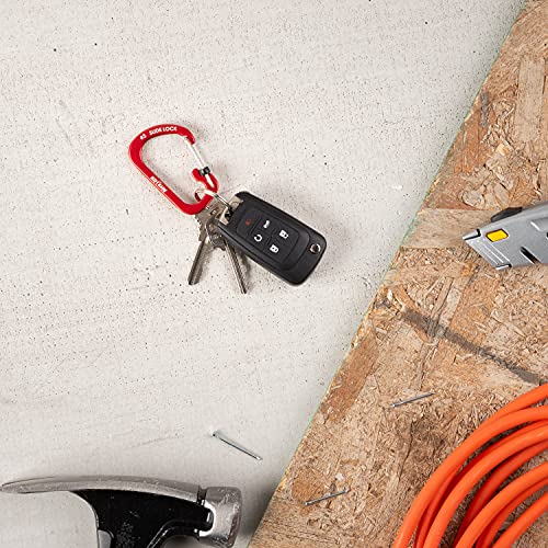 Nite Ize Size-3 Locking Aluminum Carabiner with SlideLock - Red, Pack of 1