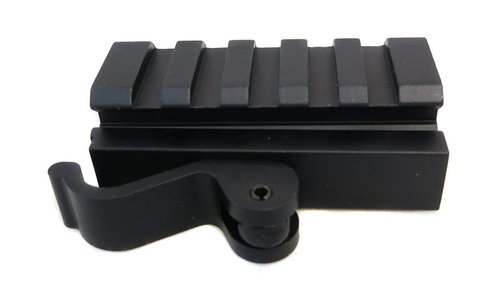 Monstrum Tactical Low Profile Picatinny Riser Mount with Quick Release, for Red Dots, Scopes, and Optics (0.5 inch H x 2.5 inch L)