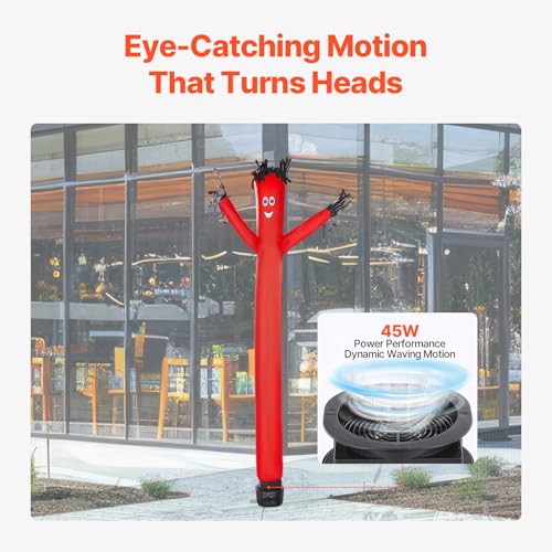 Inflatable Tube Man Set - 6 Ft Tall Wacky Waving Inflatable Dancing Figure with Waterproof Blower for Outdoor Advertising & Events