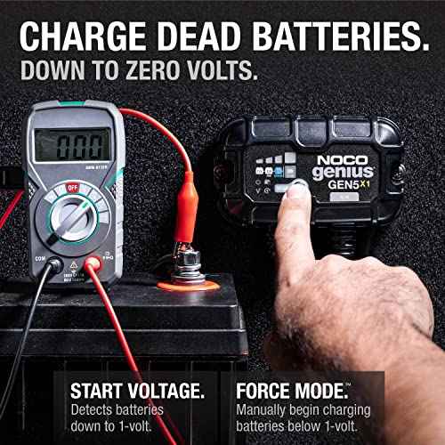 NOCO Genius GEN5X1: 1-Bank, 5A Onboard Battery Charger - 5A Per Bank, 12V Waterproof Marine Charger with Overcharge Protection & Temperature Compensation ? for Lead-Acid & Lithium Batteries