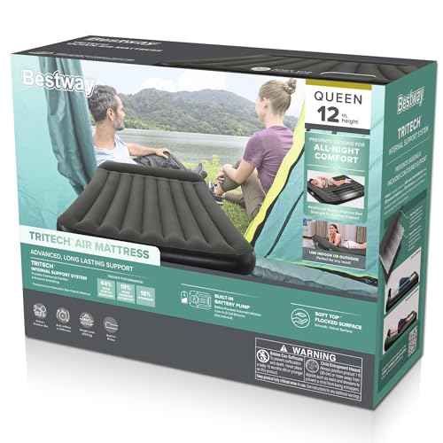 Bestway Tritech Air Mattress Queen 12¡± with Built-in Battery Pump