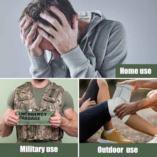 6" Israeli Style Emergency Bandage, Compression Trauma Wound Dressing, Combat Tactical First Aid Kit IFAK Supplies, 2 Count