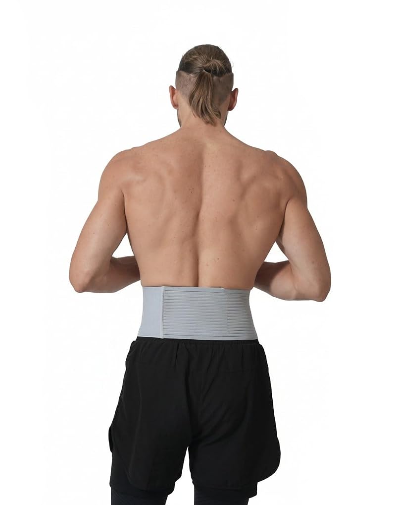 Hernia Support Belt for Men & Women | Abdominal Binder with Double-Thickness Navel Pad (L/XL 39-52 in)