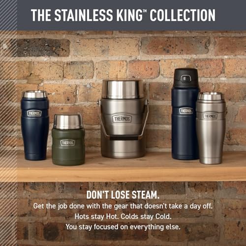 Thermos Stainless King Vacuum-Insulated Drink Bottle 24oz Midnight Blue