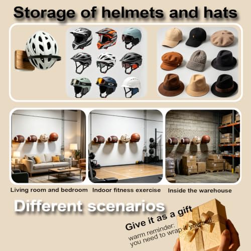 2-Pack Wall Mount Ball Holder Organizer for Basketball Soccer Volleyball Sports Gear