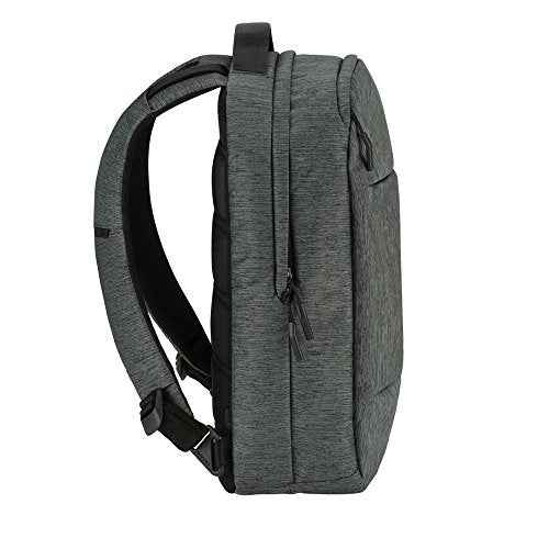 Incase Compact City Backpack ? 18L Everyday Travel Tech Backpack and Laptop Bag for Work or School ? Three Pockets, 16¡± Padded Laptop Sleeve, Quick Access Pocket ? Heather Black