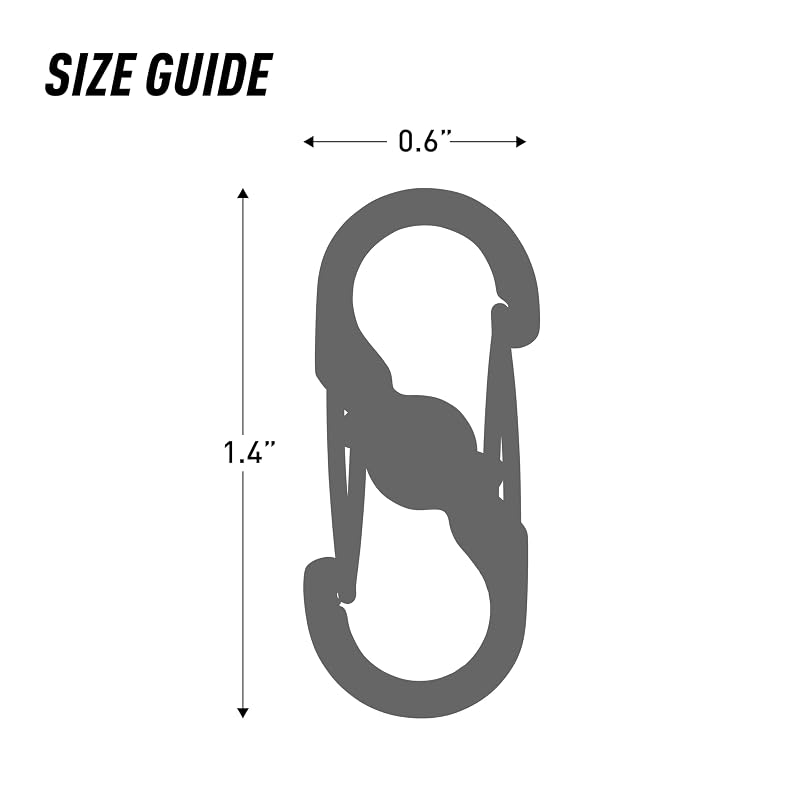 S-Biner MicroLock Spectrum 2-Pack Locking Keychain Carabiners (Stainless Steel)