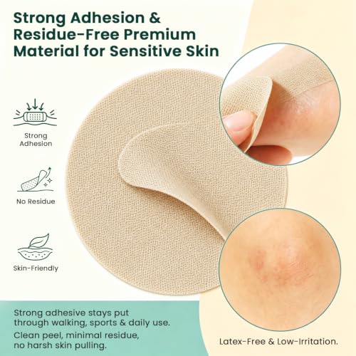 Precut Kinesiology Ankle Tape for Support & Stability - Beige, 4-Pack, Large