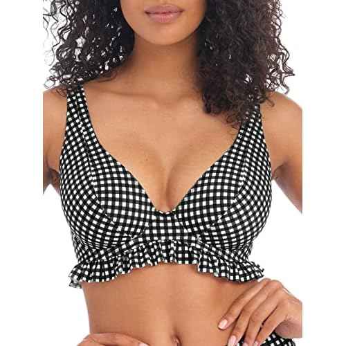 Freya Womens Check in Underwire High Apex Bikini Top