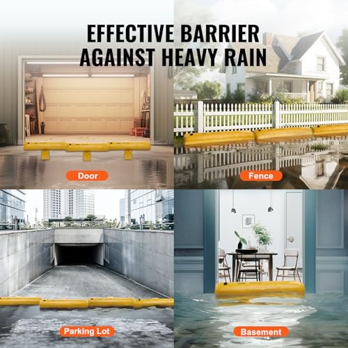 Flood Barriers 4ft x 6in Water Flood Barrier Bags for Home & Driveway