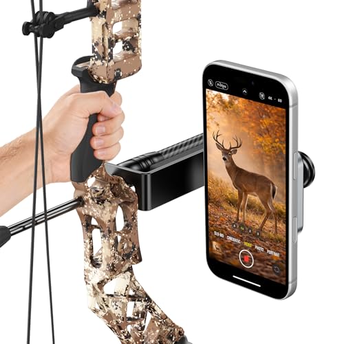 Magnetic Compound Bow Phone Mount - Aluminum Alloy Archery Phone Holder