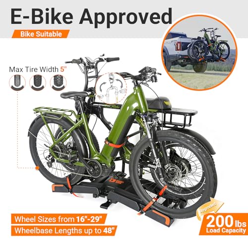 IRON DEER Eco Pro 200lbs Foldable Electric Bike Rack with Ramp for 2 E-Bikes
