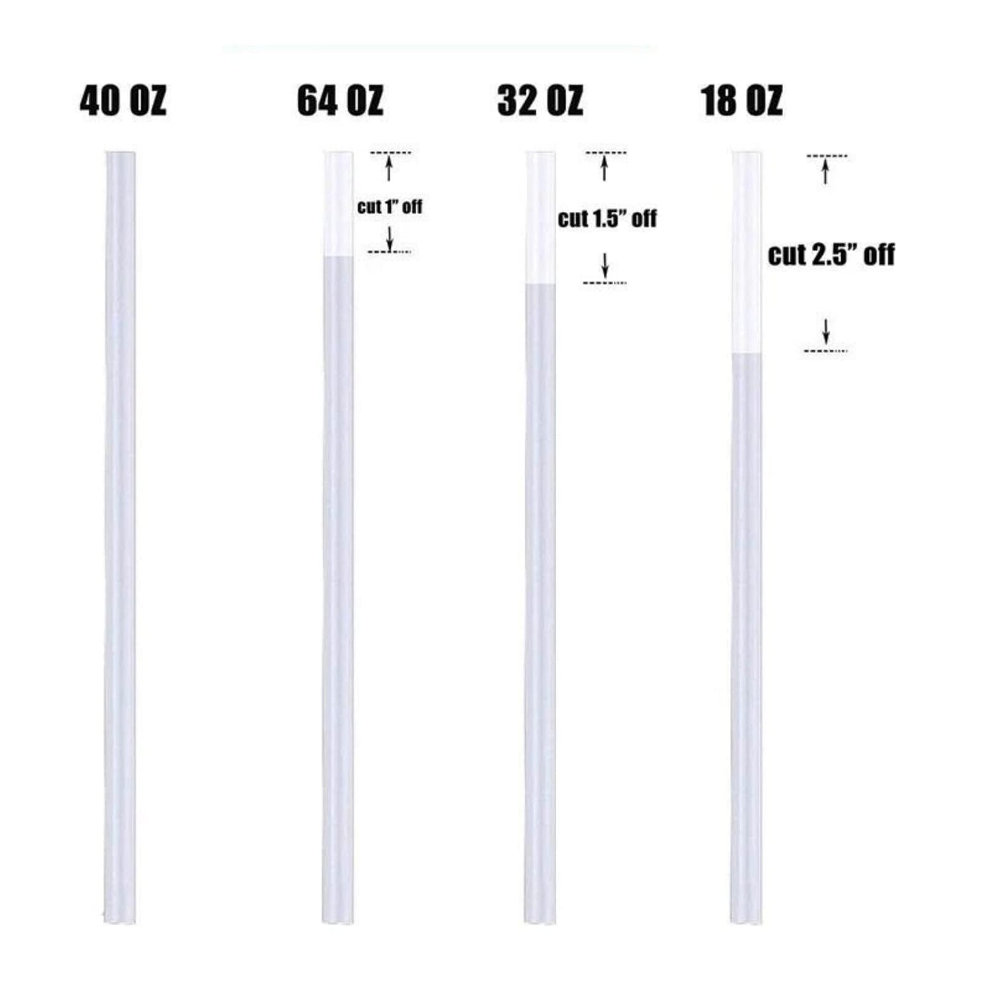 Hydro Flask Replacement Straws Wide Mouth 32 40 oz, 10 Pack BPA Free