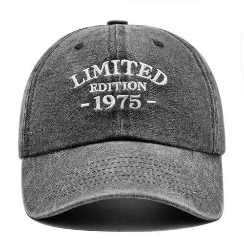 50th Birthday Gifts for Him Her, Happy 50th Birthday Decorations - Embroidered Baseball Cap Adjustable