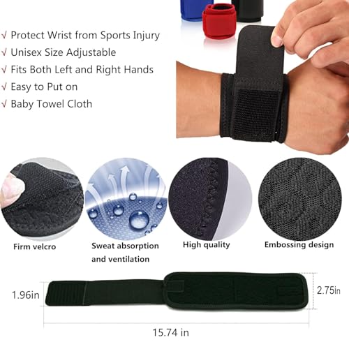 Wrist Brace, 2 PACK Wrist Wraps for Carpal Tunnel for women and men. Wrist Straps Suitable for Various Activities Sports, Exercises. Flexible, Highly Elastic, Adjustable, Comfortable and Multi-Functiona