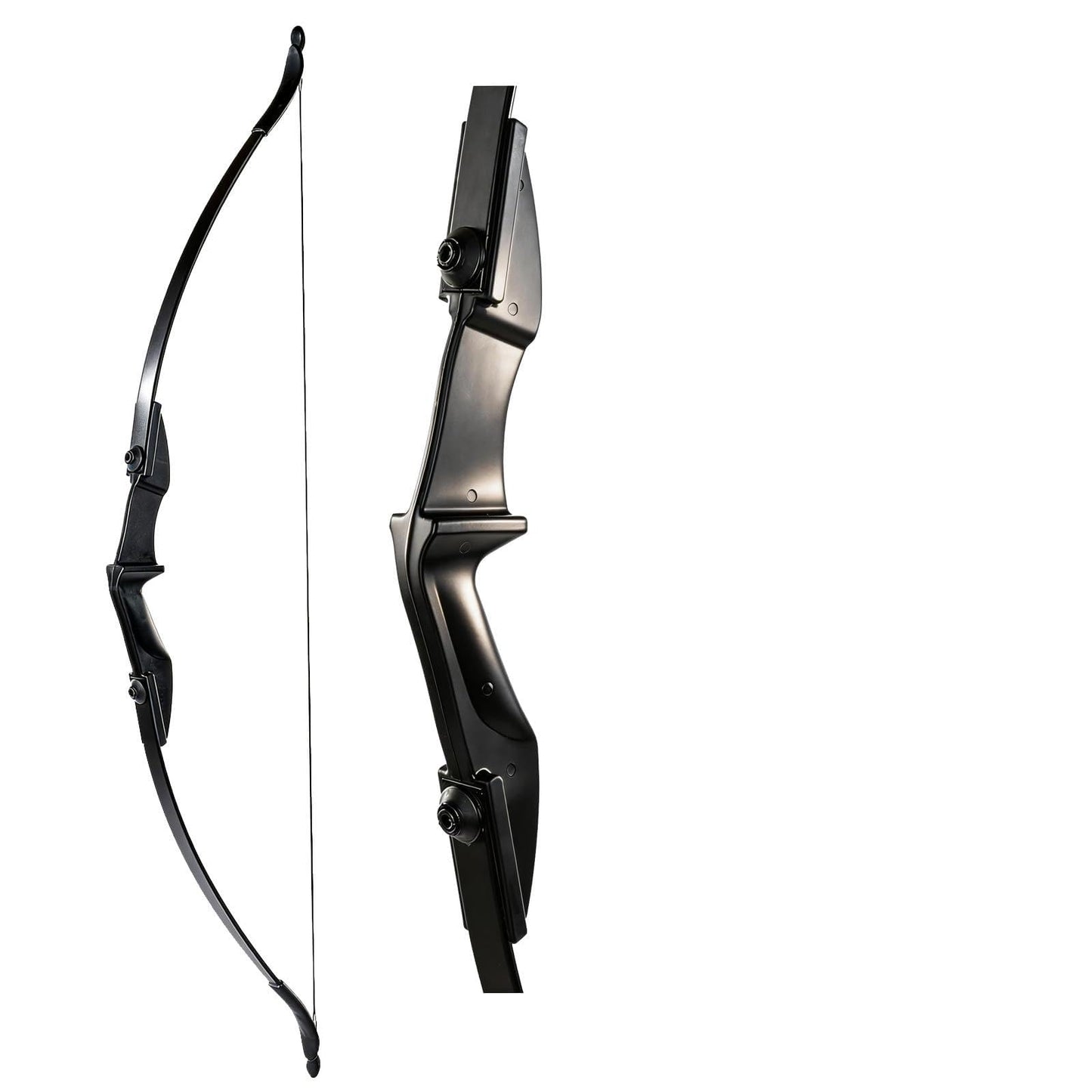 TOPARCHERY Archery 57" Takedown Youth Recurve Bow Hunting Black Long Bow for Beginner Teenagers Right Left Hand Black - Draw Weight 30lbs 40lbs (40)