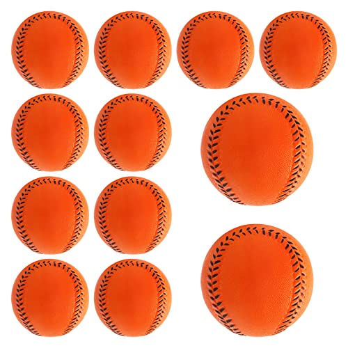Orange Foam Baseballs 12 Pack for Kids Regulation Size Soft Training Balls