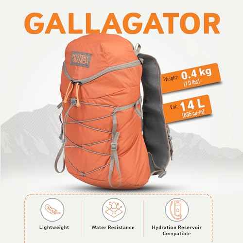 Mystery Ranch Gallagator 15 Backpack ? Weather Resistant Travel Bag with Sternum Strap ? Paprika, 15L, S/M